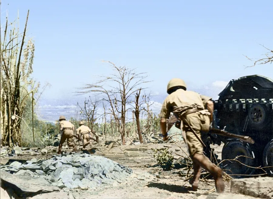In April 1942, the Japanese army invaded the Philippines and defeated the US Army. (Hsu Chung-mao)