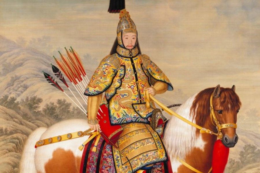 Giuseppe Castiglione, Emperor Qianlong Inspecting Troops (《乾隆皇帝大阅图》), The Palace Museum. (Internet)