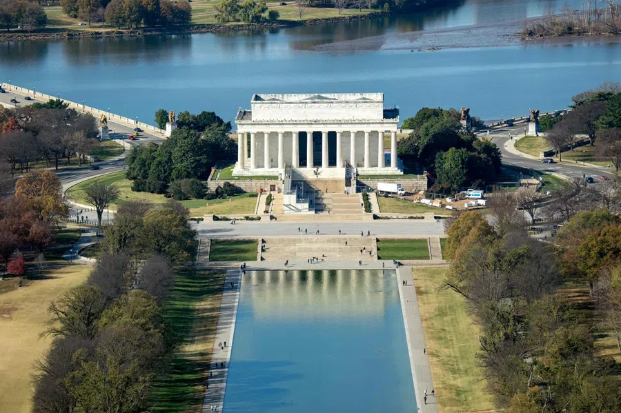 The newly reopened Washington Monument on 14 November 2025 in Washington, DC. (Andrew Leyden/Getty Images via AFP)