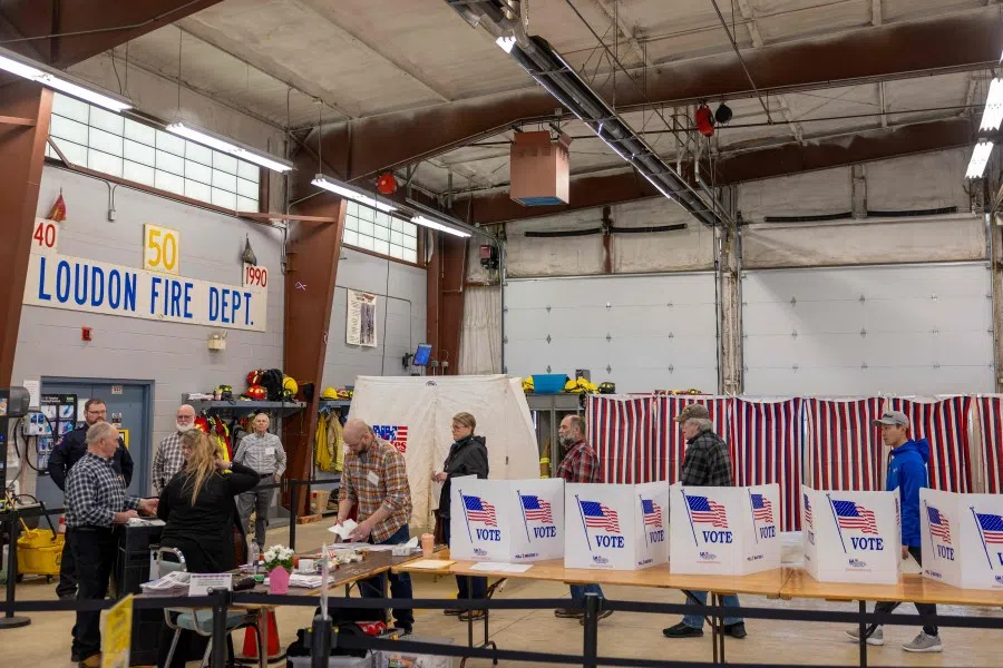 Voters wait to cast their ballots on 23 January 2024 in Loudon, New Hampshire. (Tasos Katopodis/AFP)