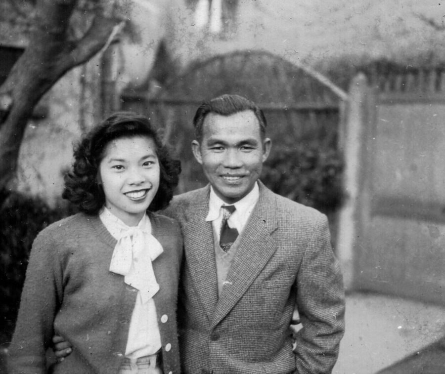 Ho and Augusta Rodrigues' engagement, Shanghai, 1949.