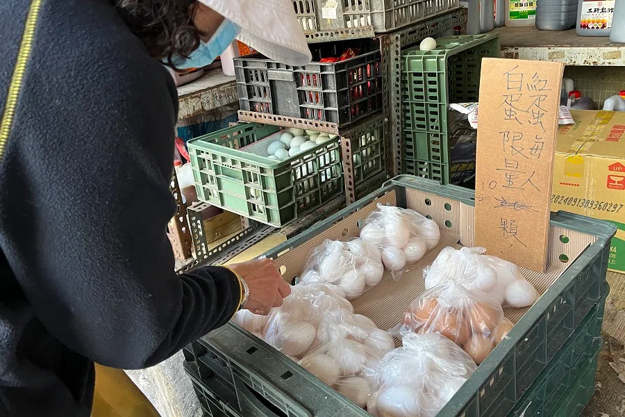 Only ten eggs per person at a time at this grocery store. (CNS)