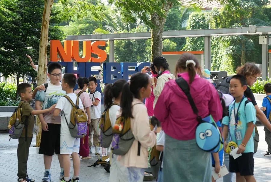 A study tour group from China in UTown, NUS. on 18 July 2024. (SPH Media)
