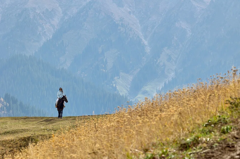 The Guozigou Bridge facilitates transport between the Ili River and other parts of Xinjiang, significantly boosting economic development. However, it has also become one of the newest attractions in the area. Apart from taking the mandatory canyon shots at the Guozigou viewing deck, many tourists also mount the horses of local herders and capture a “life photo” against the backdrop of the bridge, a testament to the juxtaposition of nature and culture, and of perilous peaks and human wisdom.