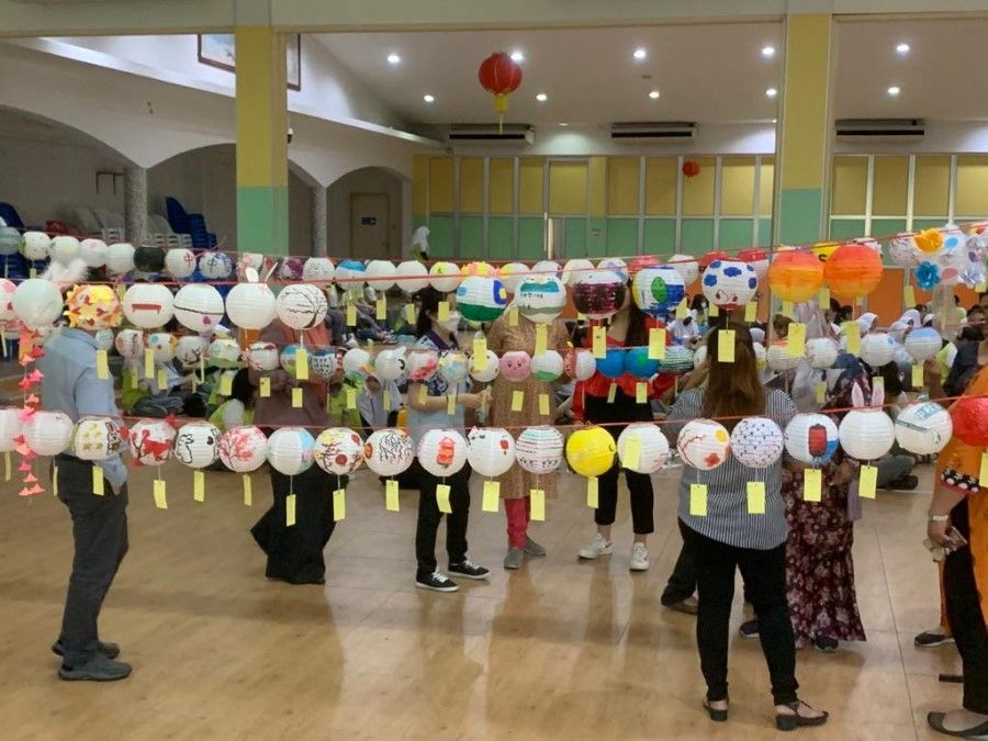 Lanterns for the Mid-Autumn Festival made by students of Chung Ching Middle School, Brunei. (Chung Ching Middle School, Brunei/Facebook)