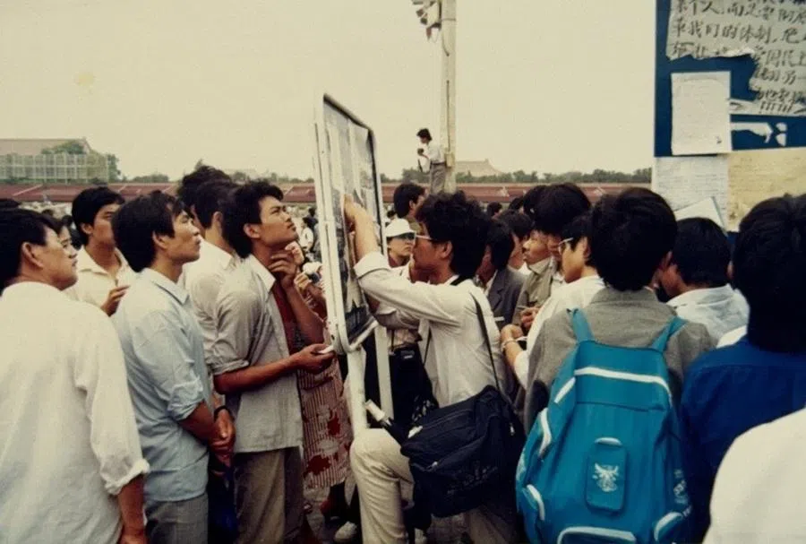 Student activities in the square.