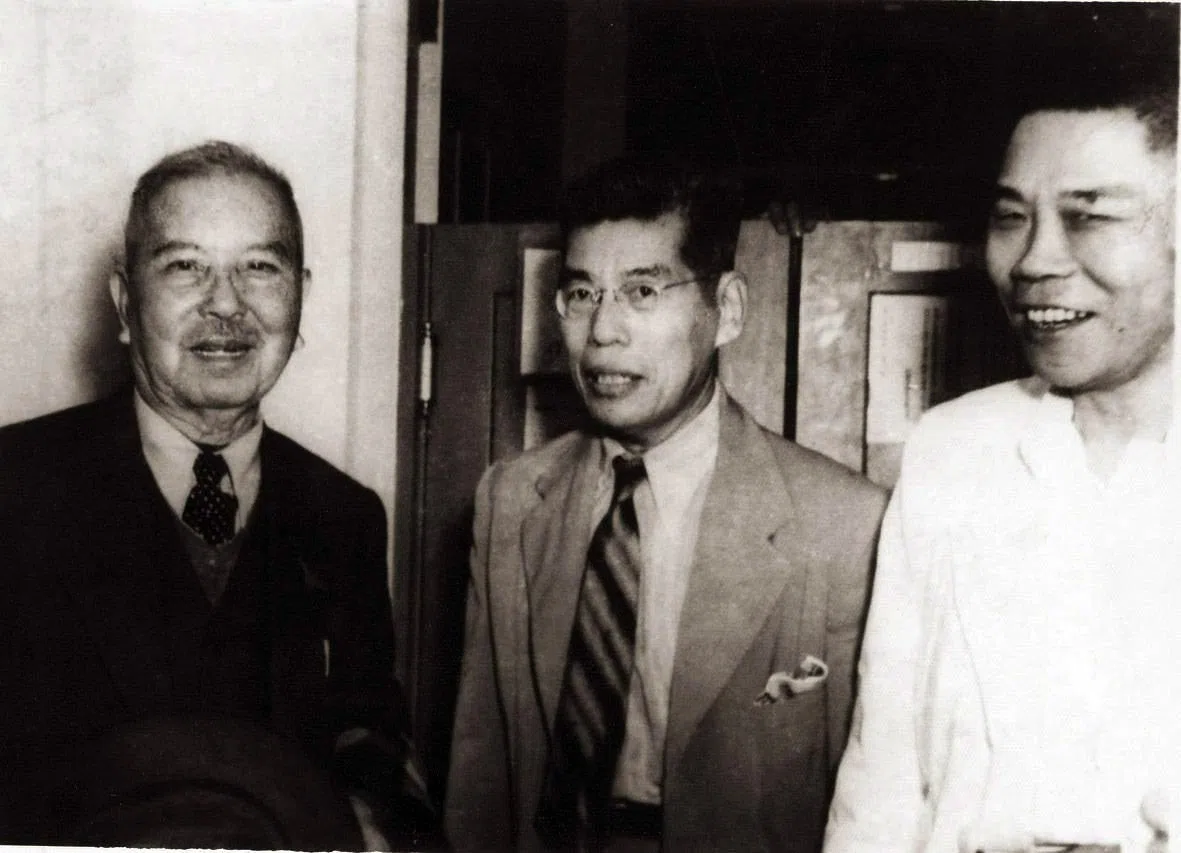 (Left to right) Tan Kah Kee, Lee Kong Chian, and Tan Lark Sye. (SPH)