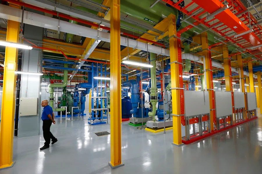 The chiller room at Google’s data centre in Jurong, Singapore. (SPH Media)