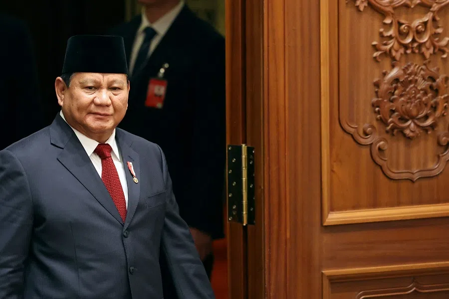 Indonesia’s President Prabowo Subianto arrives for a signing ceremony at the Great Hall of the People in Beijing on 9 November 2024.