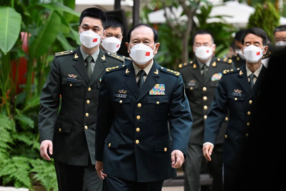 China's State Councilor and Defence Minister General Wei Fenghe walks to attend a bilateral meeting with U.S. Defence Secretary Lloyd Austin on the sidelines of the 19th Shangri-La Dialogue in Singapore, 10 June 2022. (Caroline Chia/Reuters)