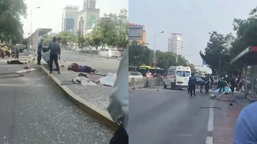 ​A shot of an accident in Tengzhou, Shandong, China, in May 2025. (Internet)