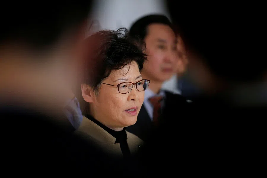 In the Eye of the Storm: Hong Kong Chief Executive Carrie Lam ( Aly Song/ Pool / REUTERS)