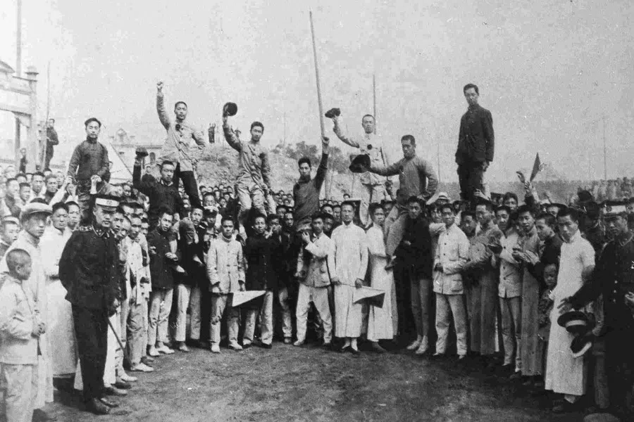 Students of Beijing Normal University after being detained by government during the May Fourth Movement. (Wikipedia)