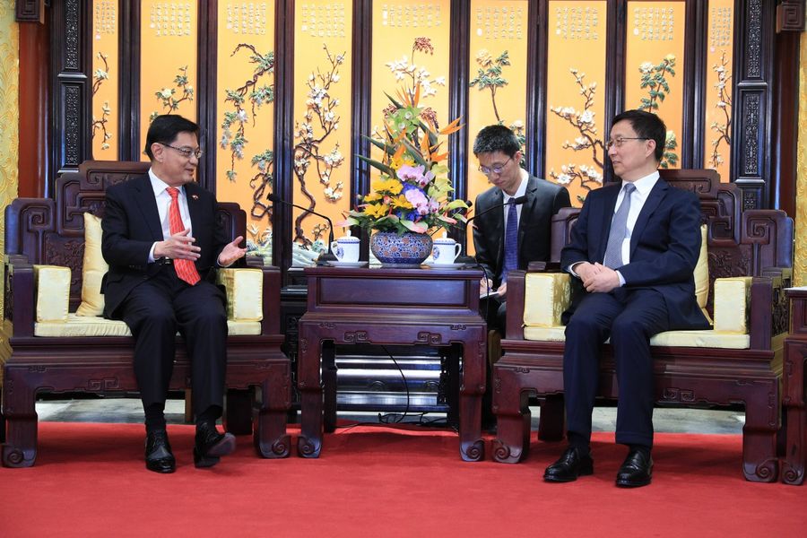 DPM's meeting with PRC Vice-Premier Han Zheng in May 2019, in Beijing, China. (MCI)