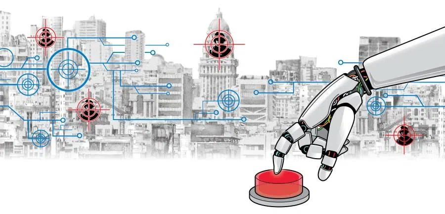 The conversation continues over the use of AI in the military domain.