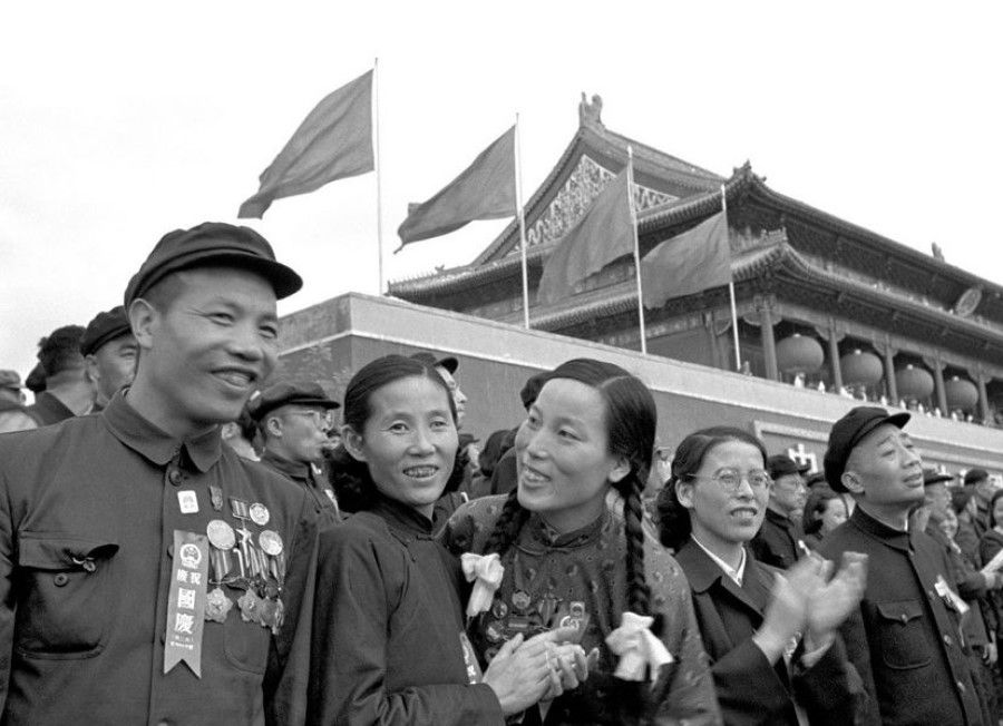 Shen Jilan in Tiananmen during China's National Day celebrations, 1954. (Wikimedia)