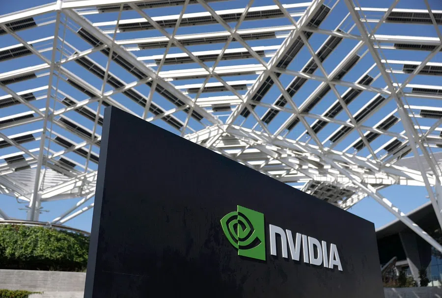 The Nvidia headquarters in a shot taken on 27 August 2025 in Santa Clara, California. (Justin Sullivan/Getty Images via AFP)