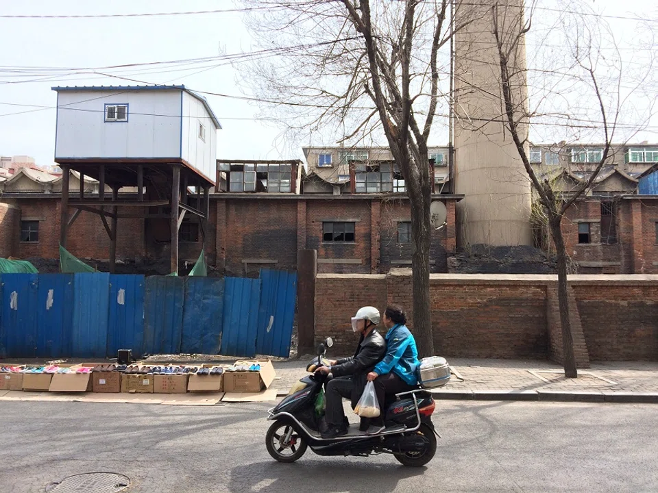 Wares laid out for street peddling in Shenyang, Liaoning province, China.