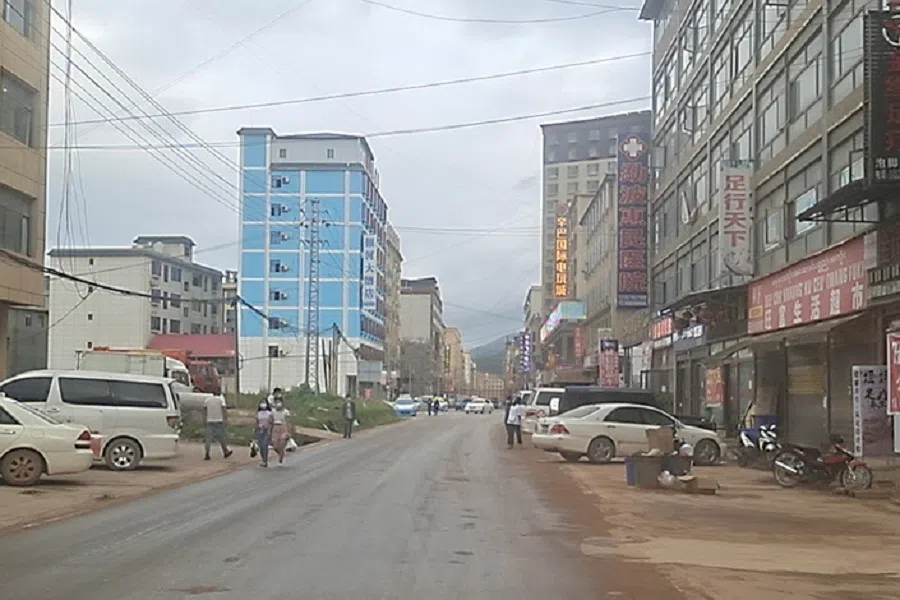 People walk on a street in Mengbo county, Myanmar, in mid-August 2021. (Photo courtesy of the respondents)