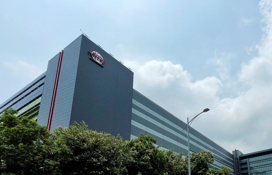 Taiwan Semiconductor Manufacturing Company (TSMC) Fab 15B, one of the company's four giga semiconductor fabrication plants, is pictured in Taichung, Taiwan, 2 September 2021. (Yimou Lee/Reuters)