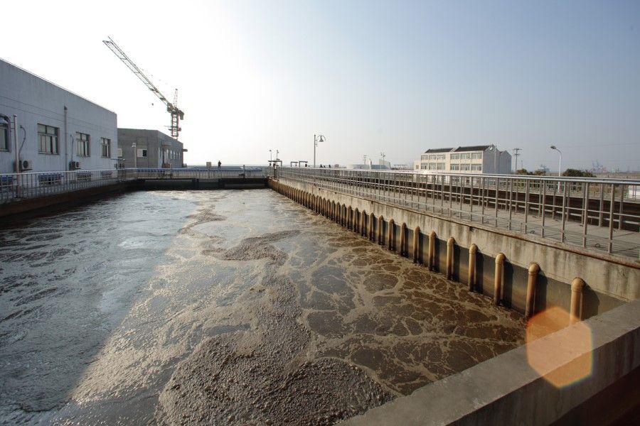 Wastewater treatment plant in Zhangjiagang Free Trade Zone in Jiangsu Province, China, a 20,000 cu m per day wastewater treatment facility, 28 March 2008. (Source: Sembcorp Industries)