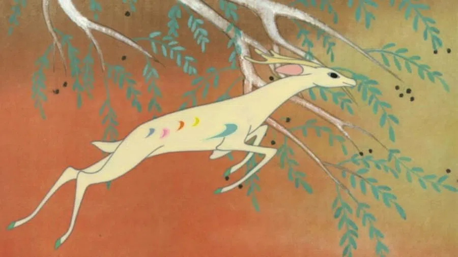 A frame from A Deer of Nine Colors (1981). (Internet)