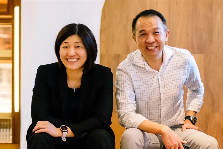 Lee with Jixun Foo, a long time colleague at Granite Asia. (Photo provided by Granite Asia)