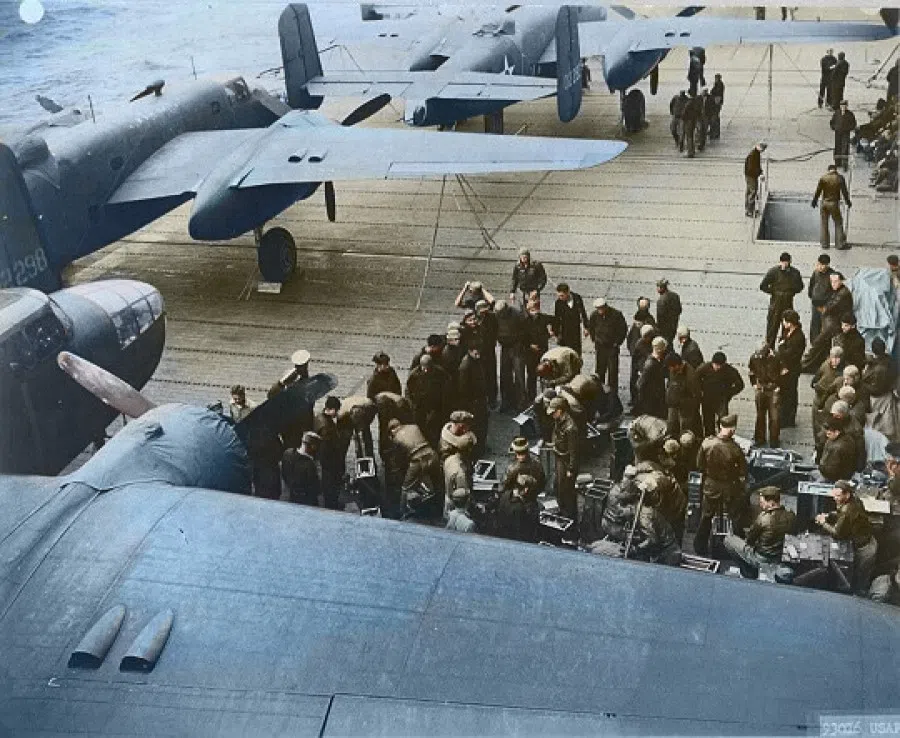 A total of 16 B-25 bombers took part in the Doolittle Raid.