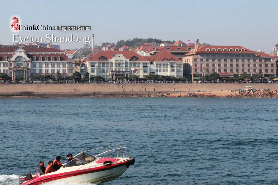 View of Qingdao’s historic waterfront from the Zhanqiao Pier.