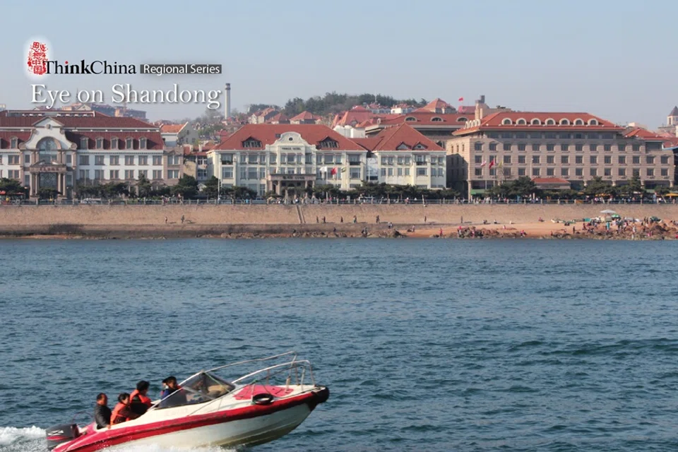 View of Qingdao’s historic waterfront from the Zhanqiao Pier.