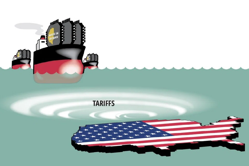 The US reciprocal tariffs are set to hit Taiwan hard. (Graphic: Teo Chin Puay)