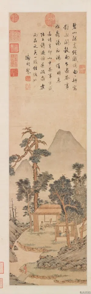 Wen Zhengming, Tasting Tea (品茶图), National Palace Museum. (Internet)