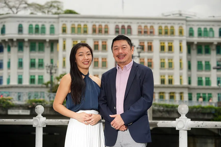 Jumbo Group’s Ashley Ang (left) and her father Ang Kiam Meng (right).  (Chia Ti Yan/SPH Media)