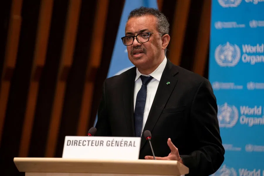 Tedros Adhanom Ghebreyesus, director-general of the World Health Organization (WHO), speaks in Geneva, Switzerland, 18 January 2021. (Christopher Black/WHO/Handout via Reuters)