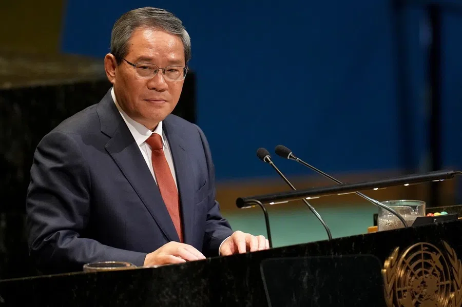 Li Qiang, China's premier, during the United Nations General Assembly (UNGA) in New York, US, 26 September 2025. (David Dee Delgado/Bloomberg)