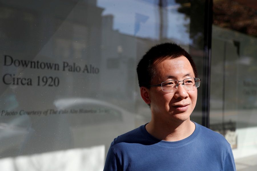 Zhang Yiming, founder of ByteDance, in Palo Alto, California, US, on 4 March 2020. (Shannon Stapleton/File Photo/Reuters)