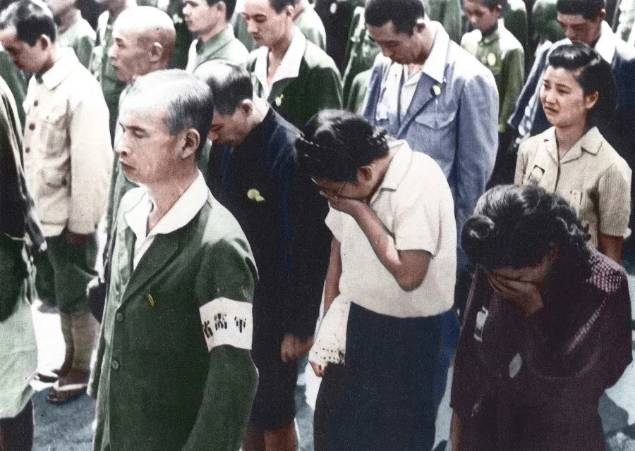 On 15 August 1945, citizens of Tokyo wept outside the Imperial Palace as Emperor Hirohito announced Japan’s unconditional surrender.