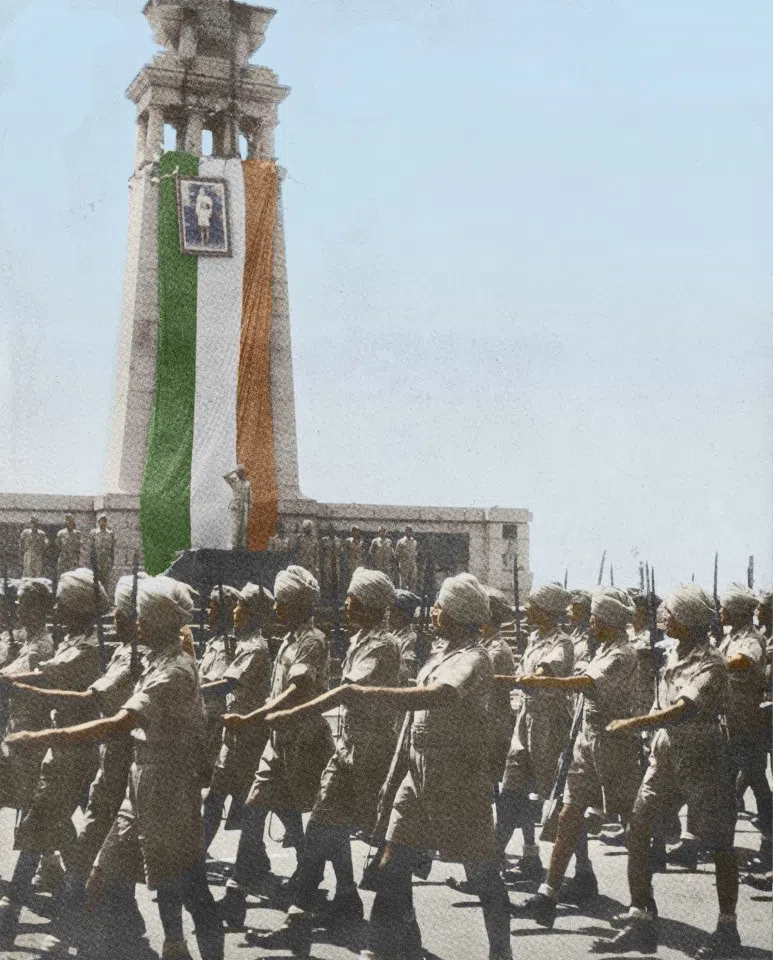 After the Japanese army occupied Singapore in 1942, it organised an Indian volunteer army, in an effort to break up the Allied camp in the name of helping the people of India to break away from British colonial rule.