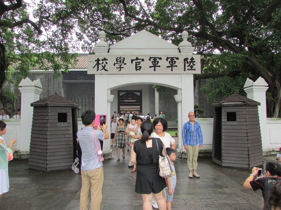 Tourists take photos outside the Whampoa Military Academy Memorial Site in Guangzhou, China. (SPH)
