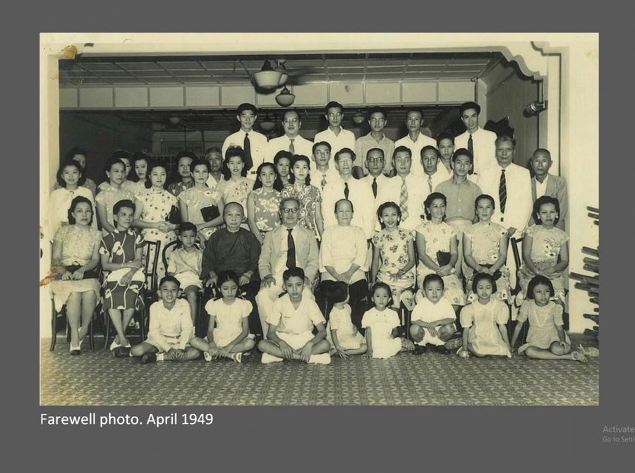 Tan Kah Kee's family, April 1949. (SPH; Photo provided by Tan Kah Kee's granddaughter, Peggy Tan)
