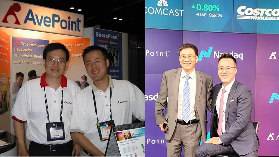 Co-founders of Avepoint, Gong Xunkai and Jiang Tianyi.