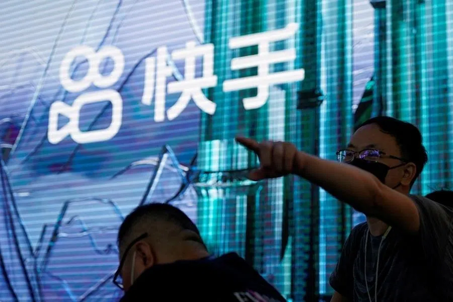 The logo of online video service operator Kuaishou Technology is seen at the China Digital Entertainment Expo and Conference, also known as ChinaJoy, in Shanghai, China, on 30 July 2021.