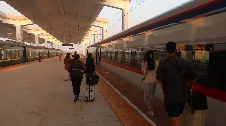 Passengers ready to board the Laos-China Railway in Luang Prabang, Laos. (SPH Media)