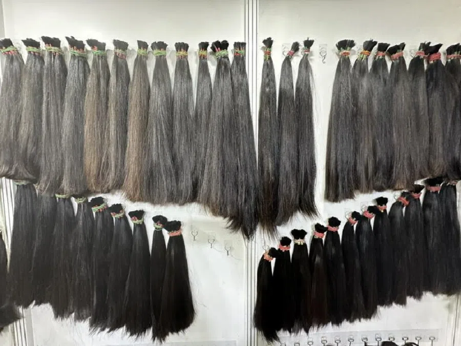 Real human hair is used in the construction of quality wigs. (Daryl Lim/SPH Media)