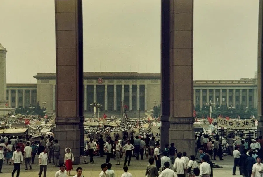 View of the square from the National Museum of China.