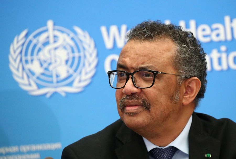 WHO Director-General Tedros Adhanom Ghebreyesus attends a news conference on the coronavirus in Geneva, Switzerland, on 24 February 2020. (Denis Balibouse/File Photo/Reuters)