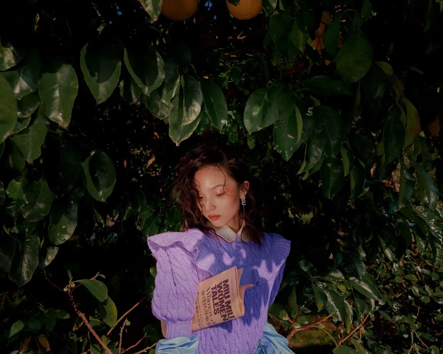 Chinese supermodel Ju Xiaowen at a Miu Miu event. (Weibo/雎晓雯)