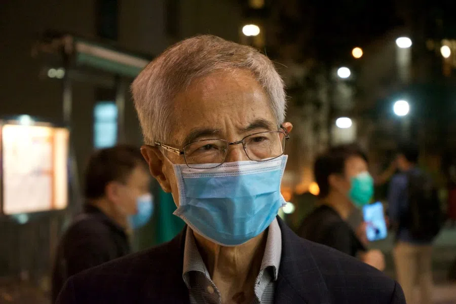 Democratic Party founder Martin Lee arrives for a June 4 service to commemorate those killed in the 1989 Tiananmen crackdown in Beijing, at Holy Cross Church in Hong Kong's Sai Wan Ho, 4 June 2020. (Sarah Wu/REUTERS)