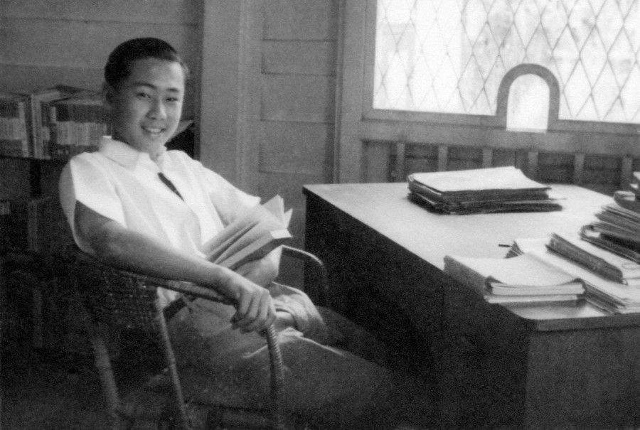 Wang Gungwu studying at home in Green Town in Ipoh after the end of the war. He spent his boyhood in the colonial quarters of Green Town when his father accepted a job as a school inspector and moved there from Surabaya in 1931. (SPH)