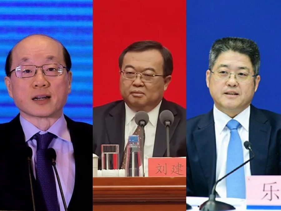 (Left to right) Liu Jieyi, Director of the Taiwan Affairs Office of the State Council; Liu Jianchao, Director of the International Liaison Department; and Le Yucheng, Deputy Head of China's National Radio and Television Administration. (Internet)
